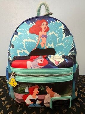 Loungefly Disney The Little Mermaid Princess Scenes Series Mini Backpack